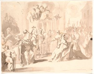 Duque Federico III de Gottorp con su esposa como fundadores de cuatro casas reales y principescas de Jürgen Ovens