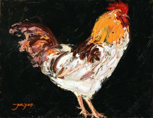 Retrato de un gallo audaz de Jukyong Park