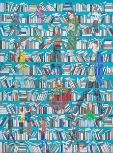 Lectores en las estanterías