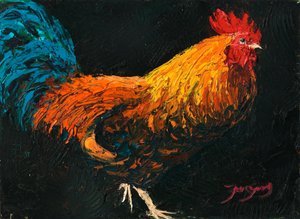 Gallo de granja lleno de vida de Jukyong Park