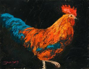 El gallo se pavonea con energía de Jukyong Park