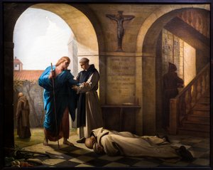 Acogida de un extranjero entre los trapenses de Jules Joseph Dauban