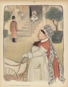 ¡Ya!: niña pequeña respondiendo a la puerta de Jules Abel Faivre