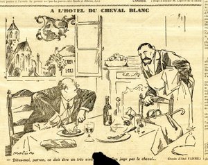 Candide, Satírico en N & B de Jules Abel Faivre