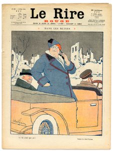 Portada de "The Red Laughter", Satírico en Colores de Jules Abel Faivre