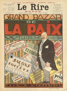 El Gran Bazar de la Paz, portada de Le Rire, 2 de noviembre de 1918 de Jules Abel Faivre