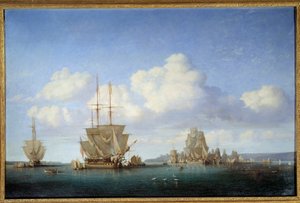 La rada de Brest en 1844 de Jules Achille Noel