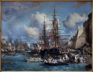 El puerto de Brest (Francia) en 1864.