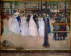 Los comulgantes o la primavera de París de Jules Adler