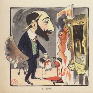 Autorretrato del pintor e ilustrador francés Jean-Alexandre Grun de Jules Alexandre Gruen or Grun