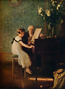 La lección de música, siglo XVIII