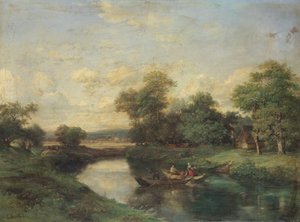 Paisaje al borde de un río