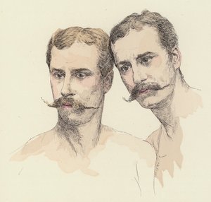 Dos gimnastas masculinos de Jules Arsene after Garnier