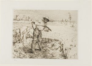 Segador afilando una guadaña de Jules Bastien Lepage
