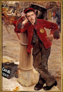 El pequeño limpiabotas inglés (pintura de Jules Bastien Lepage)