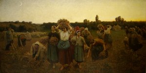 En francés:  Le Rappel de glaneuses Llamada a las espigadoras de Jules Breton