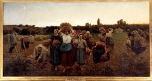 El llamado de las espigadoras de Jules Breton