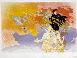 Portada del libro Scaramouche de Maurice Lefevre. Ilustración de Jules Chéret (1836-1932) 1891 París, B.N. de Jules Cheret