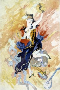 Dibujo de Cherret para el Carnaval (finales del siglo XIX) de Jules Cheret