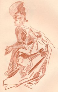 Dibujo en Sanguina, c. 1900 1903-1904 de Jules Cheret