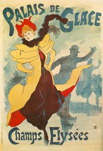 Jules Cheret: Palacio de Hielo - Campos Elíseos ... (litografía) de Jules Cheret