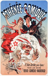 El teatro Athenee Comique, hacia 1870-1880 (cartel) de Jules Cheret