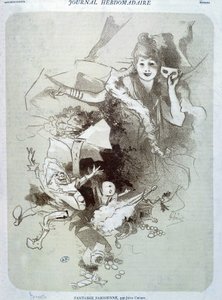 Fantasía parisina: Marionetas - Póster por Cherret de Jules Cheret