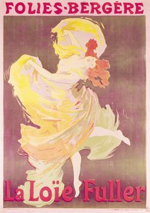Póster publicitario de Loie Fuller (1862-1928) en el Folies Bergere de Jules Cheret