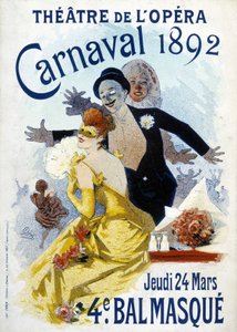 Cartel de Cherret para el carnaval de 1892 en el teatro de la ópera. de Jules Cheret