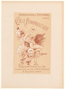 Reclamo para el Círculo Funambulesco
Cercle Funambulesque (título en el objeto) de Jules Cheret