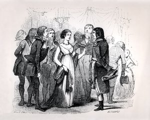 Madame de Stael cuestionando a Napoleón Bonaparte sobre las mejores mujeres, de 