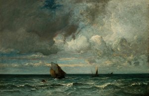 Barcos huyendo antes de la tormenta, 1870-75