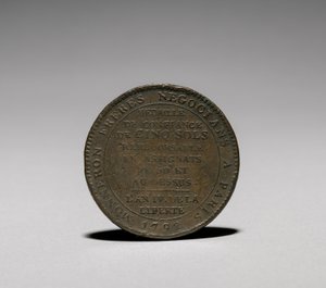 Medalla: Cinco Soles emitidos por los Hermanos Monneron, París, 1792 reverso de Jules Dupré