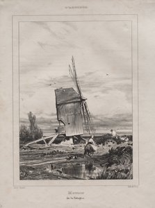 Molino en la Sologne, Francia, 1835 de Jules Dupré