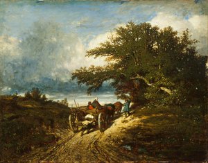 En el camino, 1856 de Jules Dupré
