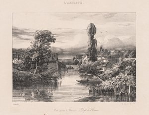 Vista tomada en Alençon, 1839 de Jules Dupré