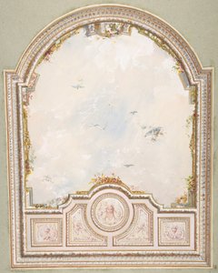 Diseño para un techo con un cielo de trampantojo, segunda mitad del siglo XIX de Jules Edmond Charles Lachaise and Eugène Pierre Gourdet