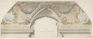 Diseño para el Hôtel de Trevise, París, segunda mitad del siglo XIX de Jules Edmond Charles Lachaise and Eugène Pierre Gourdet