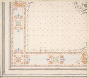 Diseño para un techo (detalle), segunda mitad del siglo XIX. Creadores: Jules-Edmond-Charles Lachaise, Eugène-Pierre Gourdet de Jules Edmond Charles Lachaise and Eugène Pierre Gourdet