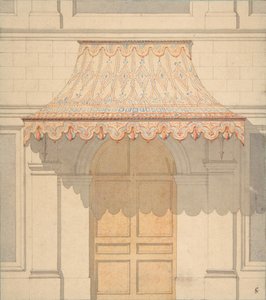 Diseño para un toldo sobre una puerta, en estilo morisco