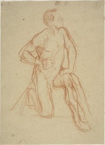 Figura masculina arrodillada