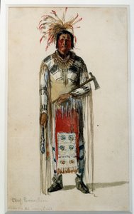 Huella de un jefe indio de la tribu Pawnee Ponca