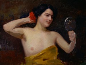 Desnudo femenino (mujer con su espejo)