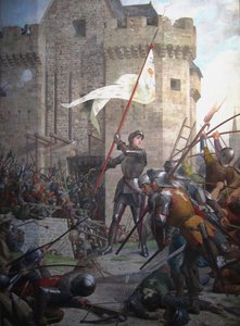 Juana de Arco en armadura antes de Orleans, 1886-1890