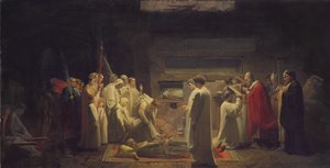 Los mártires en las catacumbas, 1855