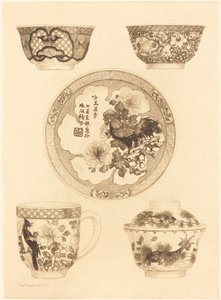 Cinco piezas de China de Jules Ferdinand Jacquemart