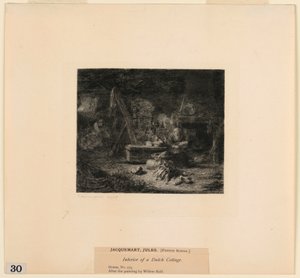 Interior de una Cabaña Holandesa, de "Grabados de Cuadros en el Museo Metropolitano, Nueva York"