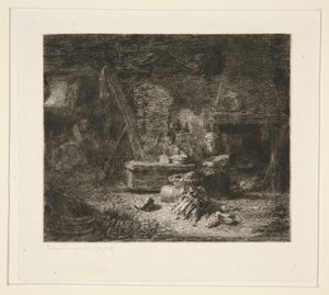 Interior de una cocina holandesa de Jules Ferdinand Jacquemart