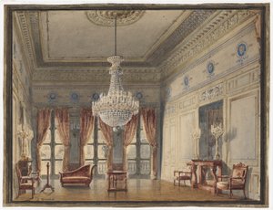 El salón en el ala Montpensier, Palais Royal de Jules Frédéric Bouchet