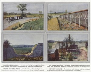 Cementerio de Chambry, Las tumbas de los héroes, Brecha de un obús de 75, Nada es respetado